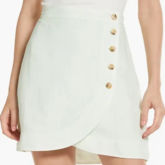 Madewell Linen-Blend Tulip-Hem Mini Skirt: Earth-Dyed Edition - NWT - Picture 2 of 7